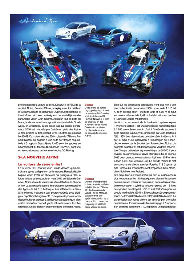 Alpine, le sang bleu